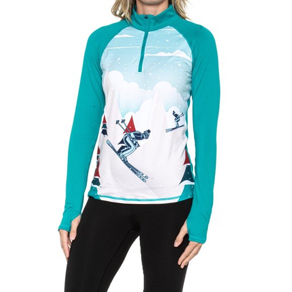 Skier Base Layer Top - Skiing / Ski / Downhill / Alpine / Mountains - Picture 1 of 2